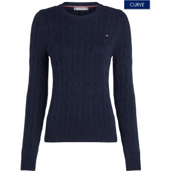 Figurbetonter Rundhalspullover für Damen von Tommy Hilfiger