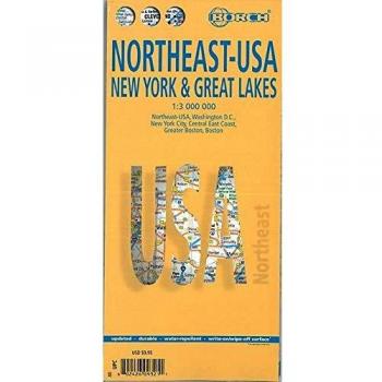 H Frommer Usa 5. Northeast Usa. New York & The Great Lakes 1 : 3 000 000 (Borch Map)