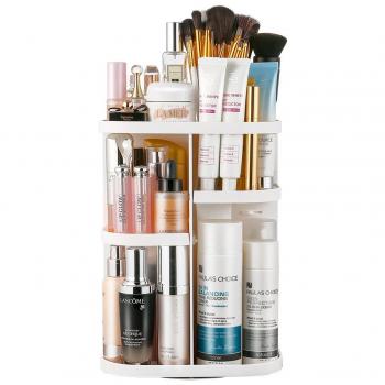 Makeup Organizer, Jerrybox 360 Degree Rotating Adjustable 7 Layers Cosmetic Storage Box, Fits Toner, Creams, Makeup Brushes, Lipsticks and More