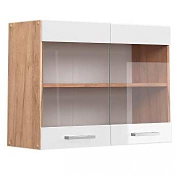 Cuisinier R‑Line haut vitrifié Vicco en blanc ultra-brillant, 80 cm