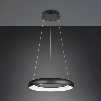 Suspension LED Cardona Noir – 62 cm de diamètre, CCT, métal
