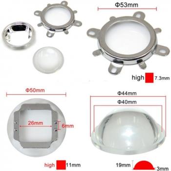 10pcs 10W LED Array with 90-120° Collimator Lens and Reflector