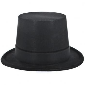 Sombrero de Gala Flocado Negro Infantil