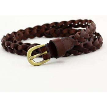 Ceinture en cuir tressée 6 couleurs