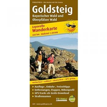 Wanderkarte Goldsteig 1 : 50 000