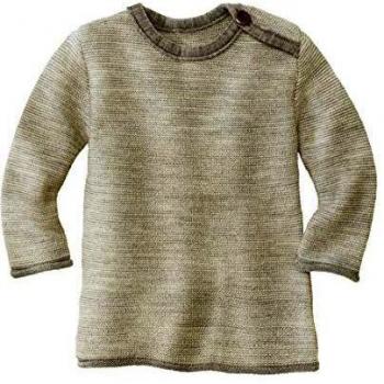 Disana Melange-Pullover in Grau-Natur