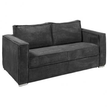 Schlafsofa Loreto 3-Sitzer Liegefläche 140 cm Matratze 14 cm Anthrazit