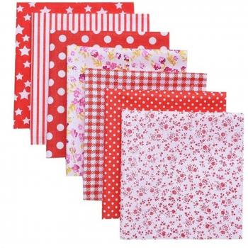 Set de 7 Piezas de Tela de Algodón Acolchada para Costura Creativa (25x25cm)