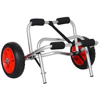 Chariot porteur de kayak HOMCOM Aluminium 68x44,5x40 cm