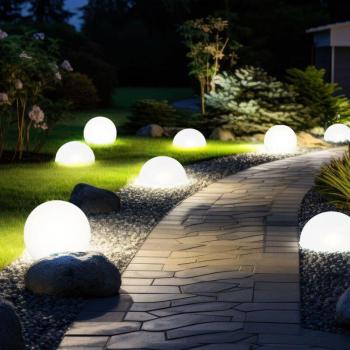 Halb Kugel Solarleuchten 8er Set für den Garten
