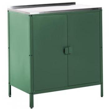 Mobile Giardino Vilama Inox Verde 2 Porte
