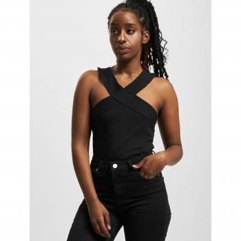Urban Classics Ladies Black Cross Tank Top