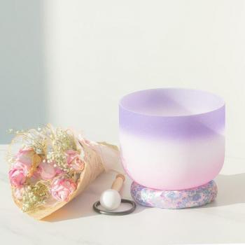 8-inch Frosted Quartz Crystal Singing Bowl