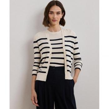 Cárdigan de rayas para mujer con botones Lauren Ralph Lauren