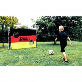 Großes Fußballtor im Deutschlandfahnen-Design, ausgestattet mit einer praktischen Torwand von Best Sporting