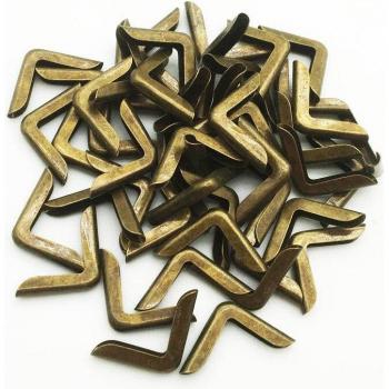 Decorative Bronze Book Corners, 14x14x2mm – 100 Units for Photo Albums & Menus