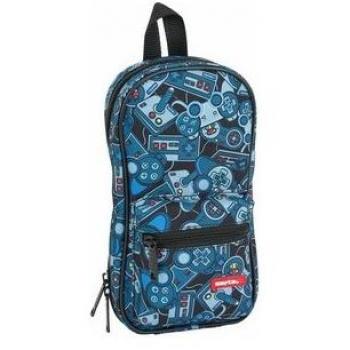 Estuche Safta Welcome Gamers Azul