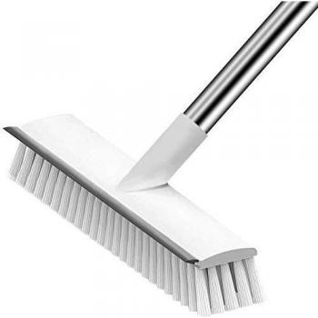 XUXRUS Push Broom Indoor Outdoor Floor Scrub Brush Stiff Bristles