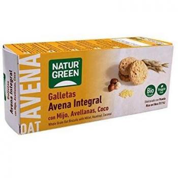 Naturgreen Galleta Avena Integral Mijo Avellanas Coco Bio 140g