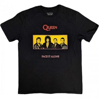 Camiseta Negra Unisex Queen Face It Alone XL