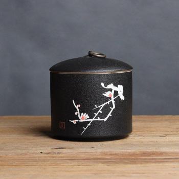 Caja de té redonda de cerámica