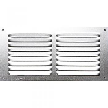 Grille d'aération aluminium mat 10 × 20 cm avec moustiquaire