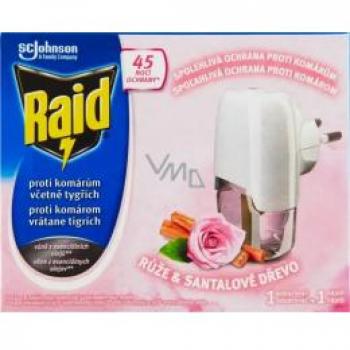 Raid elektrický odpařovač s Růžovým a Santalovým dřevem 45 nocí 27 ml