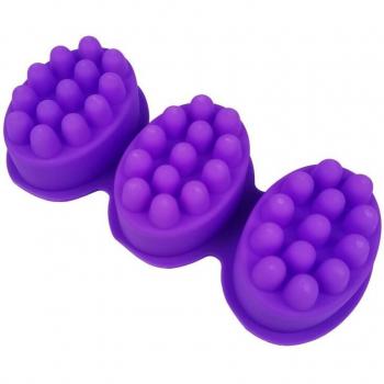 3D Handmade Silicone Soap Mold Massage Therapy Bar Making Mould Tools for DIY Cake Dessert Bake Decorating Tool