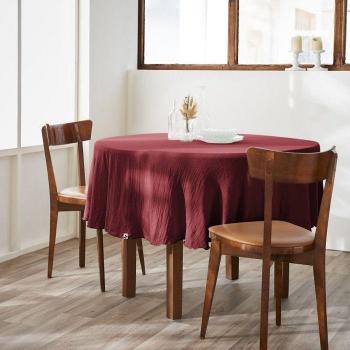 Nappe Gaïa Rojo 180 cm Gaze de Algodón
