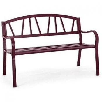 Panchina Janelle di Bizzotto nel colore rosso bordeaux e fatto di metallo