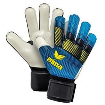Schwarz/Curacao Erima Torwart-Skinator Protect Handschuhe, 7,5