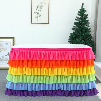 Patchwork Tulle Table Skirt
