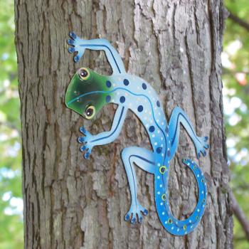 Iron Gecko Patio Ornament