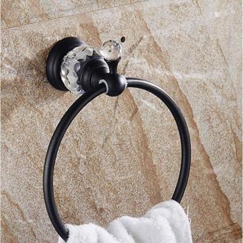 Chic Crystal & Brass Towel Bar