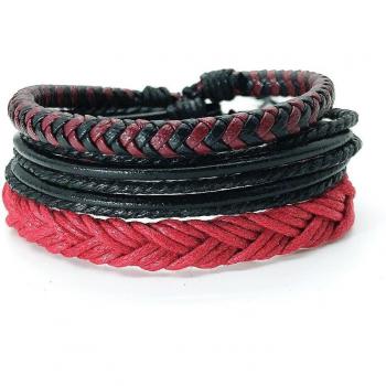 Trenza de Cuero Artesanal – Juego de 3 Pulseras