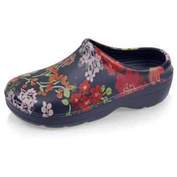 Sabots de Jardin Légers Isotoner Femme Fleur Marine
