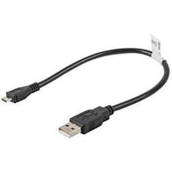 Cable USB LANBERG 2.0 MACHO/MICRO USB MACHO 0.3M NEGRO