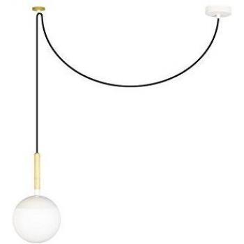 Netlighting Mine 1 Light Globe Ceiling Pendant White Wood E27
