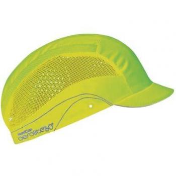 Casquette de sécurité jaune HV Hardcap Aerolite 60° micro visière