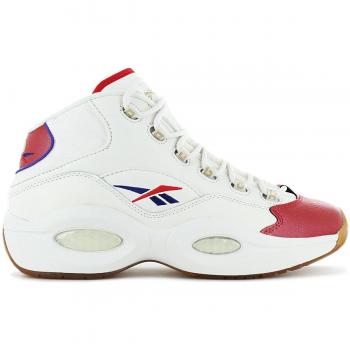 Reebok Question Mid – Baskets Masculines, Couleur Cuir Blanc, Taille 42, Edition GZ7099