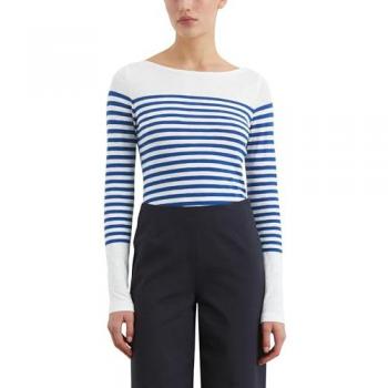 Marc O'Polo Damen Langarmshirt, Streifenmuster, Größe L