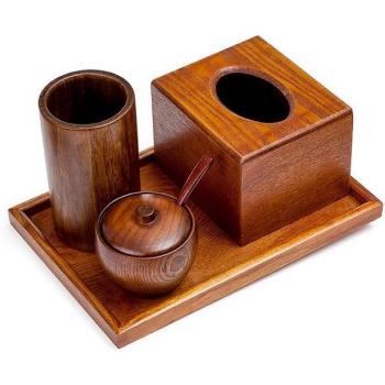 Wooden Seasoning Box with Salt Shaker