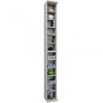 Stand de rangement CD/DVD Bigol, hauteur 175 cm, chêne Sonoma