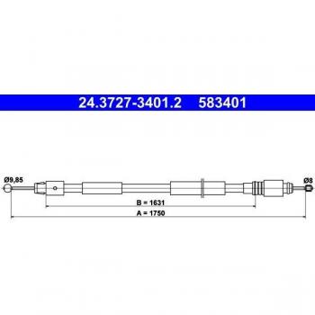 Cable de freno de mano ATE 24.3727-3401.2