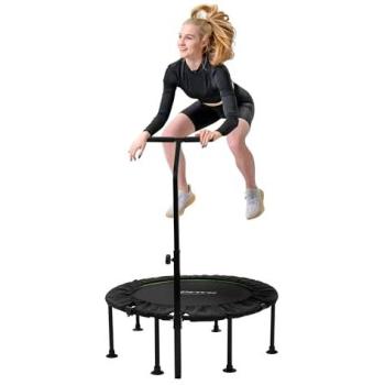 Faltbares Trampolin Ø102 cm mit Haltegriff in Grün