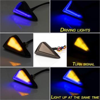 2er Set Motorrad Blinker L-Form Gelb