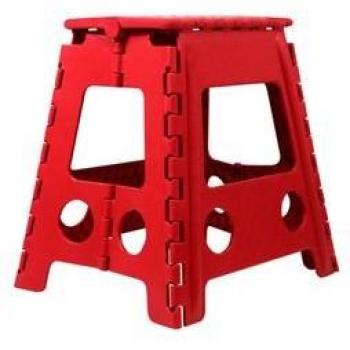 Taburete 7House Rojo de 39x31,5x38,5 cm