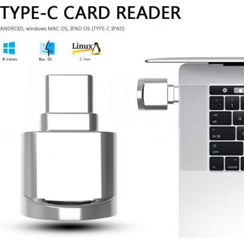 Mini USB Type C TF Card Reader for Phones and Tablets