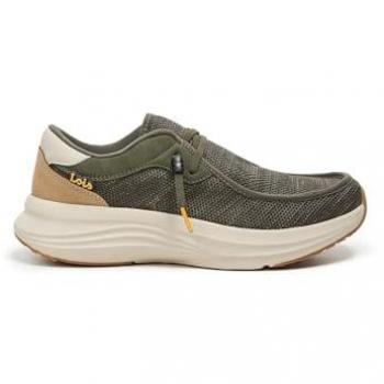 Lois 64465 Zapatillas Hombre con Cierre de Cordón Ajustable y Estilo Caqui
