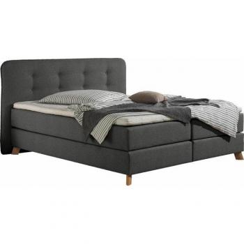 Cecina Boxspringbett von HOME AFFAIRE, anthrazit, 2 Härtegrade